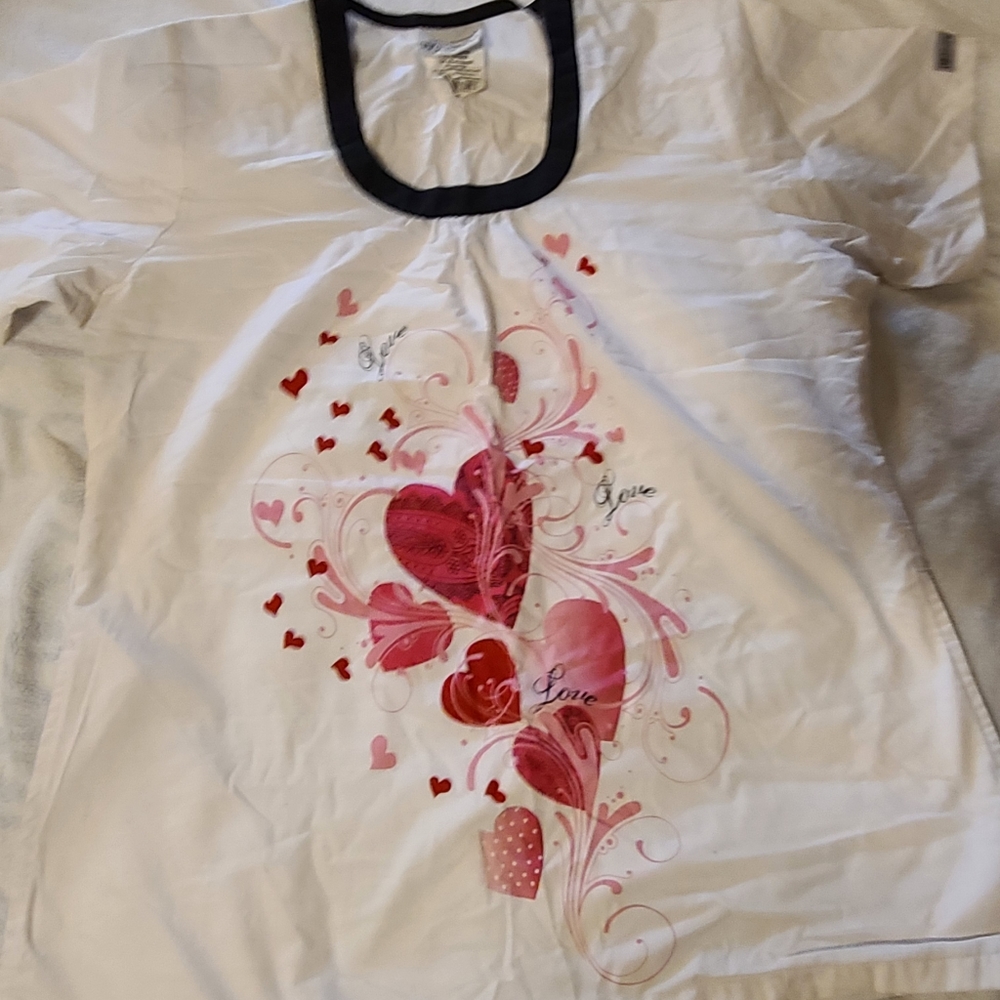 Valentines day scrub top